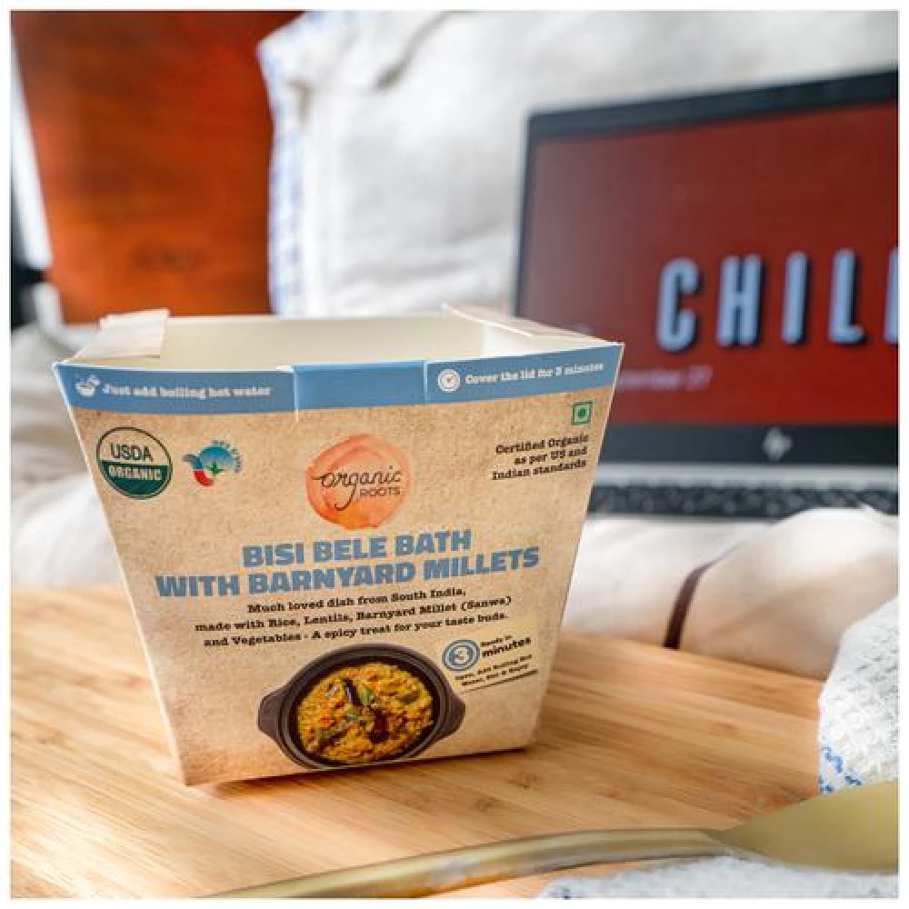 Organic Roots Bisi Bele Bath With Barnyard Millets - Instant, 55 g (Pack of 2)-9.webp